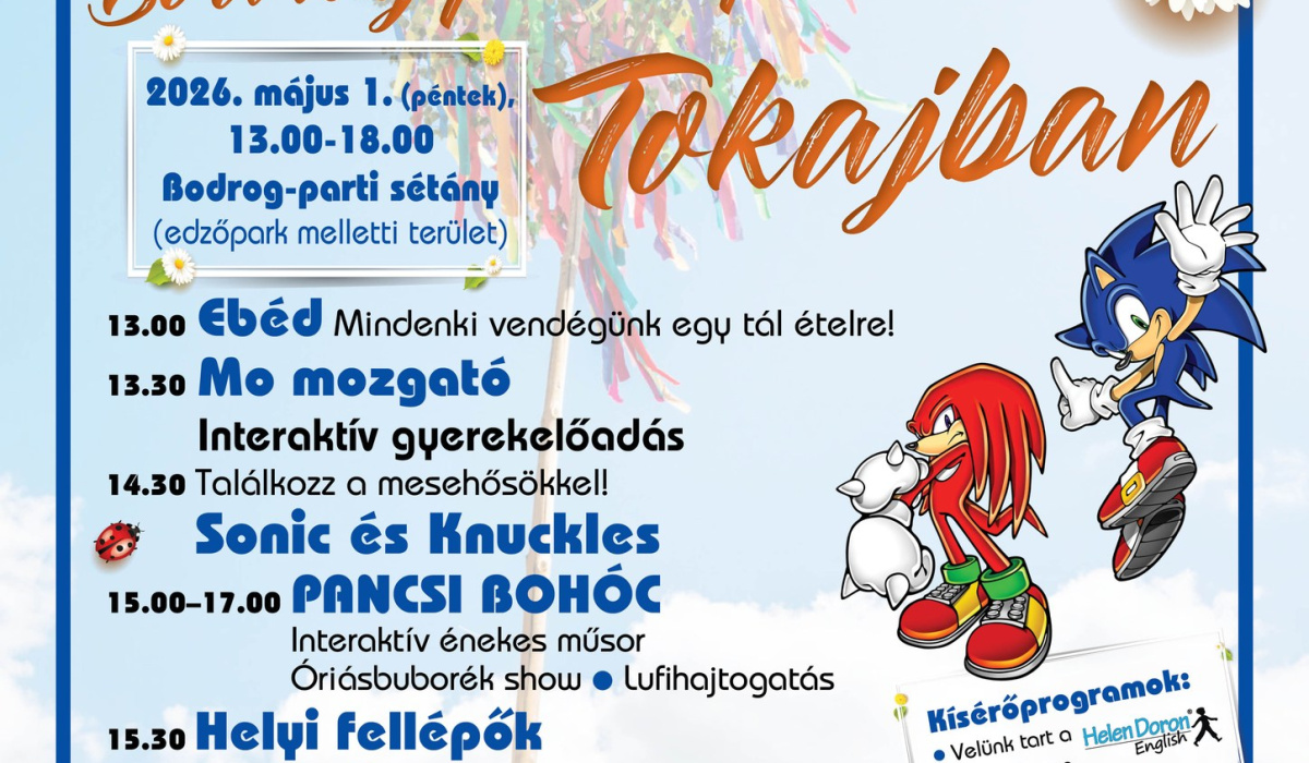 Majális családi délután és Bodrog parti piknik