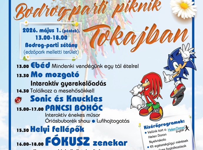 Majális családi délután és Bodrog parti piknik