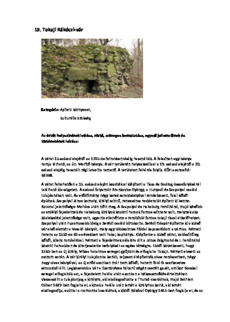 19. tokaji Rákóczi-vár