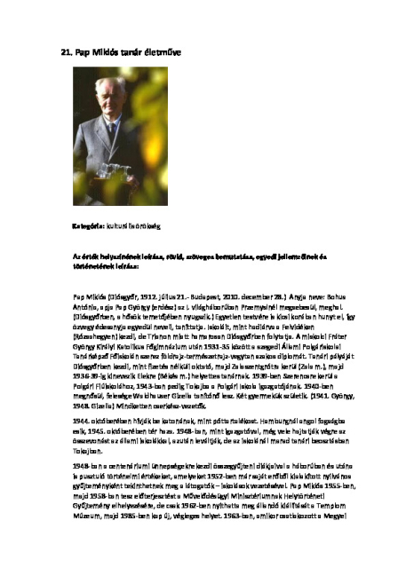 21. Pap Miklós