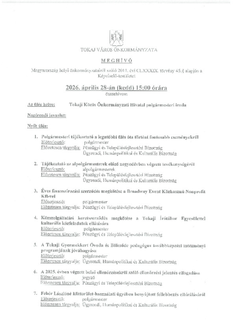 MEGHÍVÓ 2026.04.28. KT